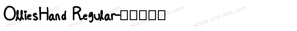 OlliesHand Regular字体转换